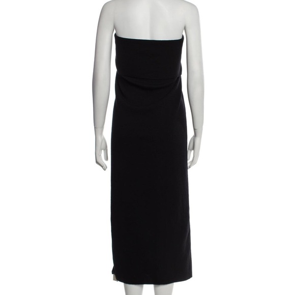 Donna Karan Black Cashmere Back Sheath Midi First Layer Strapless Dress NWT XL - Picture 4 of 11